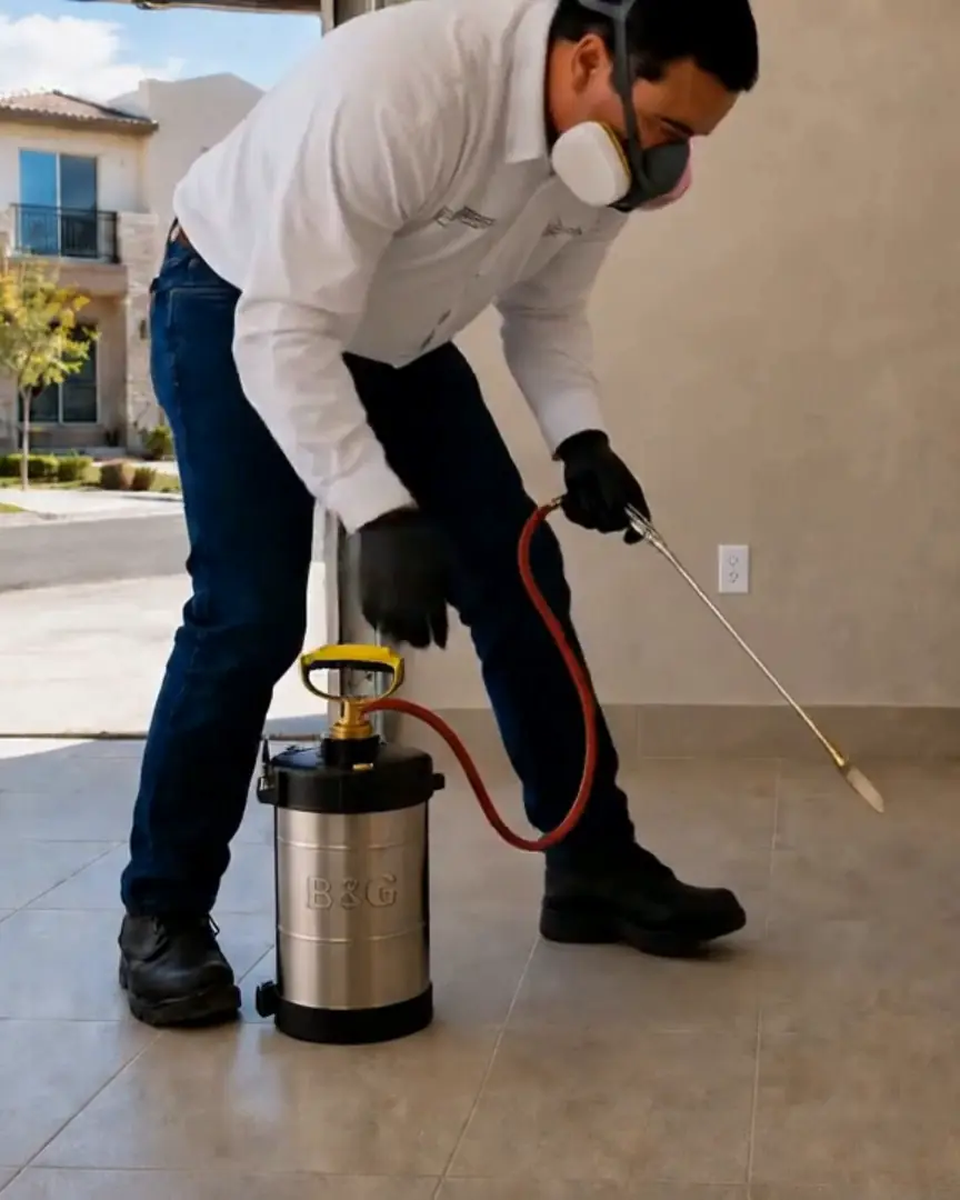 Fumigación residencial de Ecoplagas dentro de una casa en Chihuahua